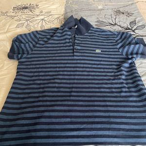 MENS Lacoste striped polo shirt large